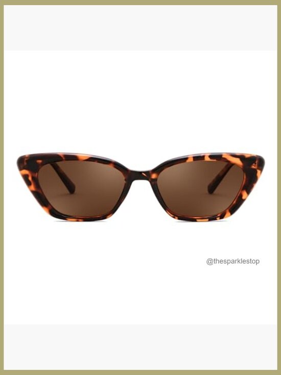 Polarized Cat Eye Sunglasses Retro Rectangle Narrow Frame main image 4